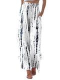 Women’s Palazzo Lounge Pants 3X-Large Tie Dye Drawstring Wide Leg Casual Boho