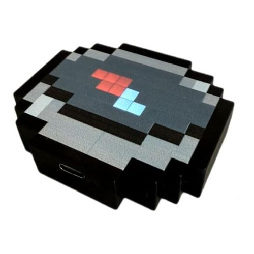 Pixel-Style LED Compass Keychain - Retro Game with USB Charging(Not a Precision Instrument),Gift for Valentine's Day