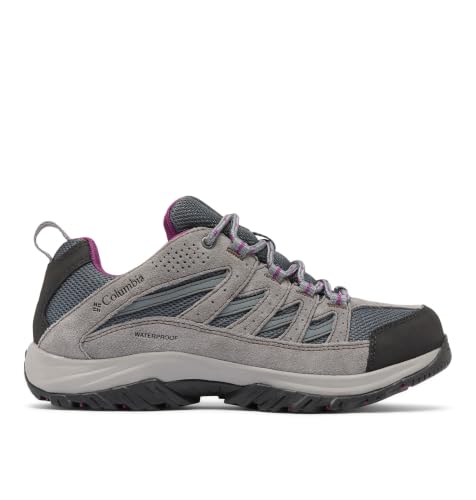 Columbia Women's Crestwood Waterproof Hiking Shoes 10.5 Wide Graphite Wild Iris