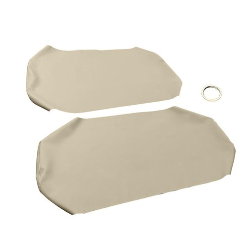 BuliBoao Golf Cart Front Seat Cover Staple On for E-Z-Go Workhorse, Microfiber Leather, Tan