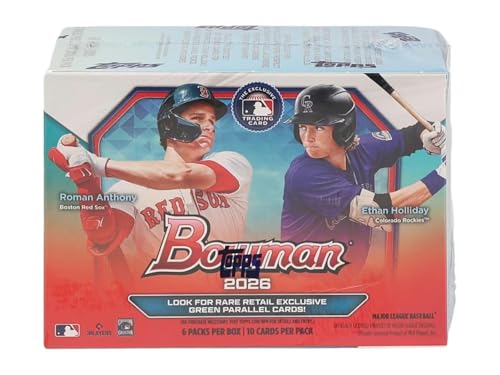 2026 Bowman Baseball Trading Card Box - Retail Exclusive Parallels & Autographs