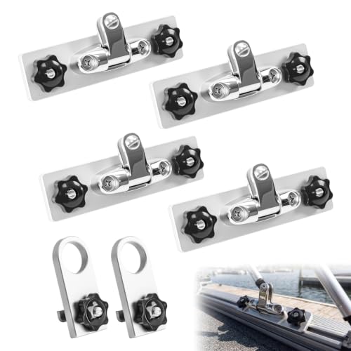 Boat Track Mount Bracket for Lund & Tracker Bimini Tops - Aluminum & Stainless Steel