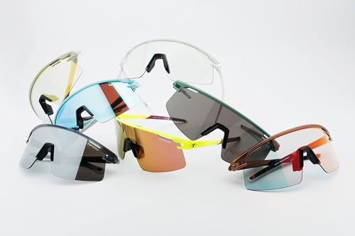 Tifosi Moab Lite Half-Frame Shield Cycling, Baseball & Running Glasses Satin Vapor