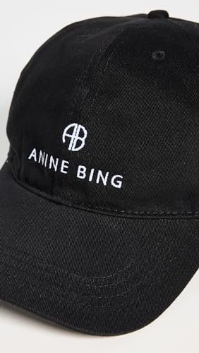 ANINE BING Women's Jeremy Baseball Cap - Black One Size Hat for Women