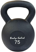 Body-Solid Kettlebell - Matte Black Powder Coat with Kettle Grip Handle | Ideal for Weight Training & Core Workouts