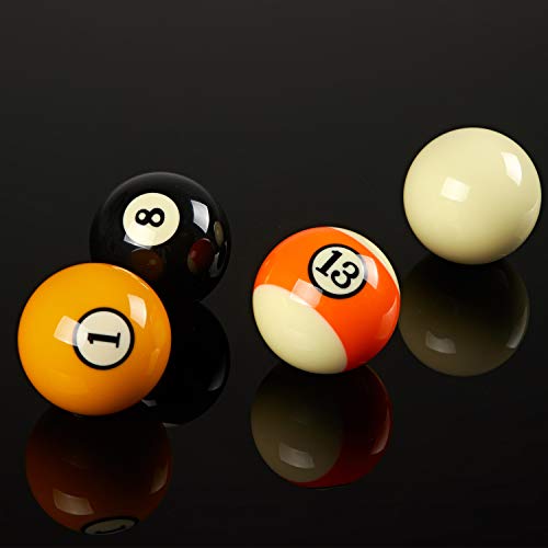 Collapsar Art Number Black Circle Billiard Ball Set 2-1/4 Inch Regulation Size Resin
