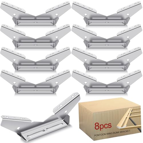 8 Pack Pontoon Wing Brackets for Boat Trailer Support Heavy Duty Galvanized Metal