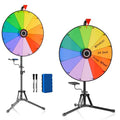 WHAUU 24-Inch Prize Wheel Spinner with Tripod Stand - Black, Adjustable Height