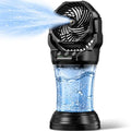 Hasealam Black Outdoor Misting Fan with Remote & RGB Lights, 2L Tank, 4 Speeds