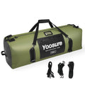 Yoosure 130L Waterproof Dry Duffel Bag Green Heavy Duty Camping & Kayaking Gear