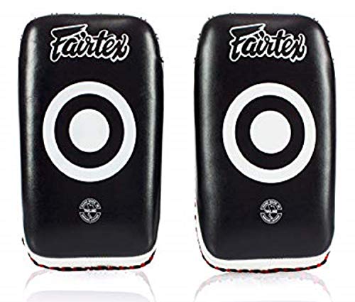 Fairtex Curved Muay Thai Pads - Black & White Standard Kickboxing Shield