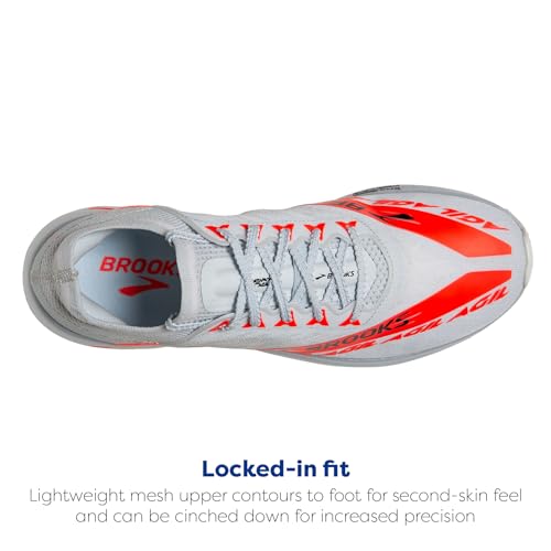 Brooks Unisex Catamount Agil Trail Running Shoes - Illusion Blue/Coral/Orange, 9 Women / 7.5 Men