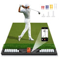 Fanshaw Premium Dual-Turf Golf Mat with Ball Tray & Phone Slot - Green 5x4 ft