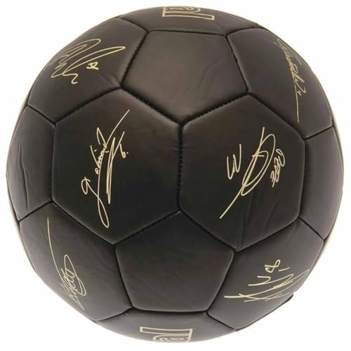 Official Arsenal F.C. Gold Signature Size 5 Football - 32 Panel Synthetic Soccer Ball
