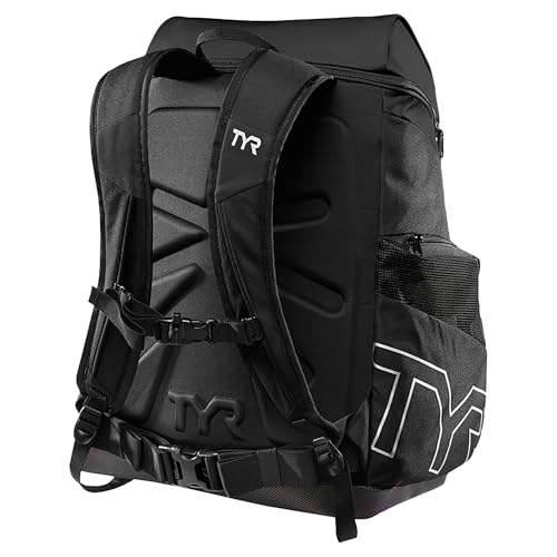 42L Waterproof Gym & Pool Backpack with Wet Dry Compartments - Black/Black