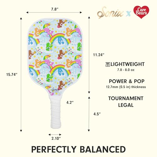 Sonix Pickleball Paddles Set of 2 - Care Bears Edition - USAPA Approved Fiberglass