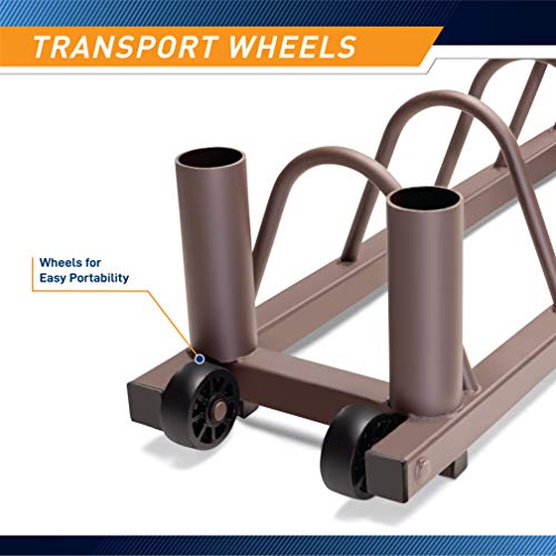 Steelbody Horizontal Plate Rack & Olympic Bar Organizer - 300lbs Capacity