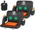 HOPERAN 25-Inch Black Heated Stadium Seat with Massage and Dual Control