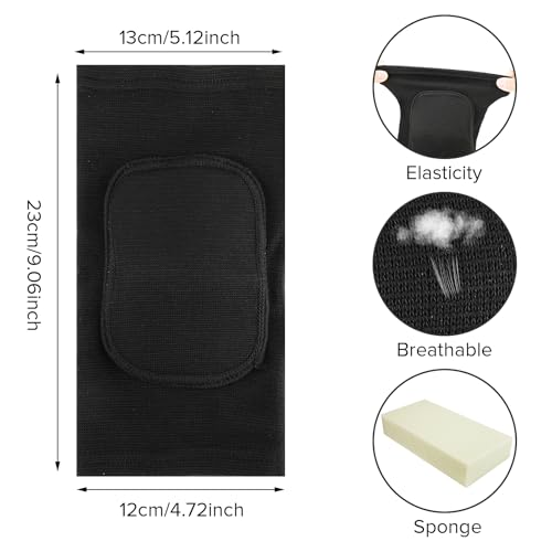 Sibba Compression Elbow Pads M-Black Sports Support for Kids & Adults