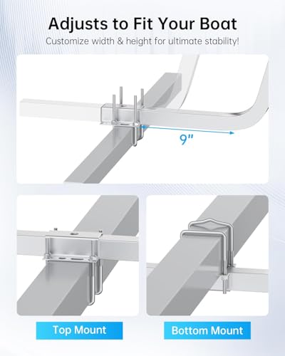 57" Adjustable Carpeted Boat Trailer Side Guide Bunks - Heavy Duty, Galvanized Steel, 2PCS