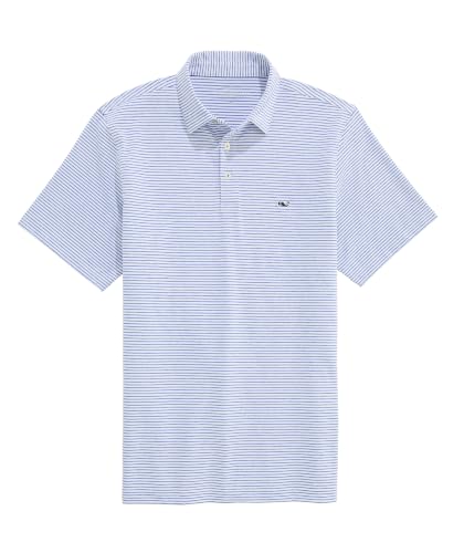 Men's Bradley Stripe Sankaty Polo - Yacht Blue, Large - Vineyard Vines