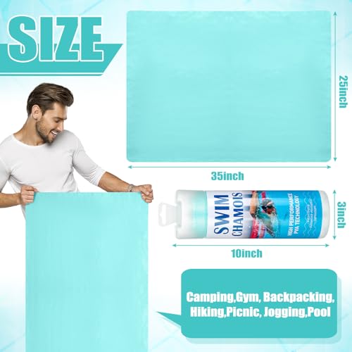 Aqua Extra Large Swimming Chamois Towel - Quick Dry Water Sports Towel