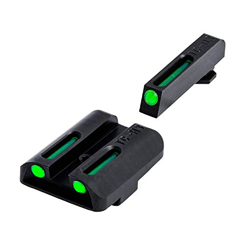 TRUGLO TFO Tritium Fiber-Optic Glock Handgun Sight Set Green Front & Rear Low Profile
