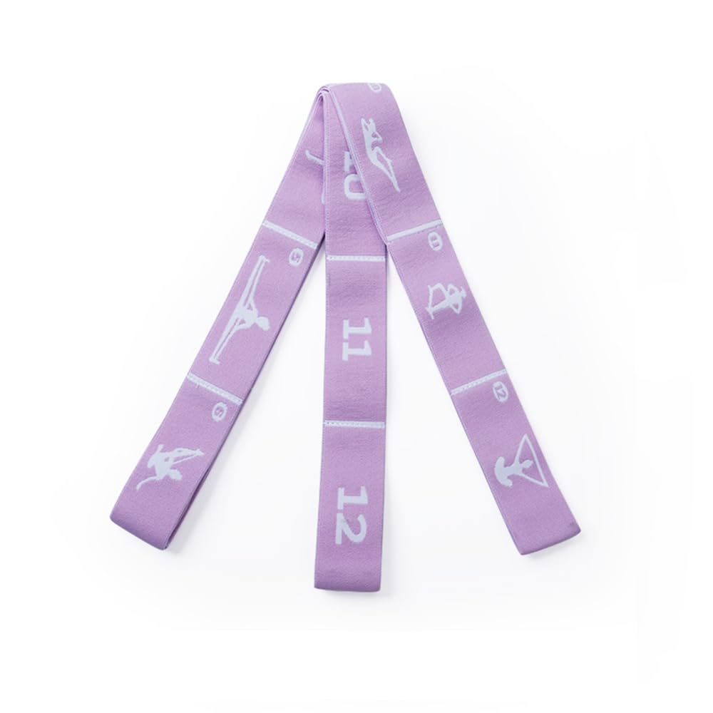 Xensamy Yoga Strap with 12 Loops - Multi-Functional Stretch Band for Pilates, Dance, Gymnastics, Physical Therapy, Flexibility & Resistance Training, Ballet, Latin Workouts