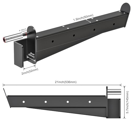 Kipika Safety Spotter Arms for 2x2 Power Racks with 5/8" or 1" Holes - Adjustable Heavy Duty Steel