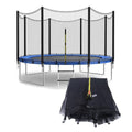 Black 10 ft Trampoline Safety Net Replacement for Garden Trampolines - 6 Poles