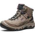 KEEN Women's Targhee 4 Mid Waterproof Hiking Boots - Brindle/Nostalgia Rose, 8 Wide