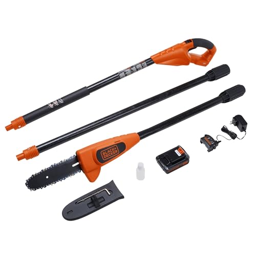 20V MAX Cordless Pole Saw Kit with Battery & Charger - 14-Inch, Includes Oil & Wrench