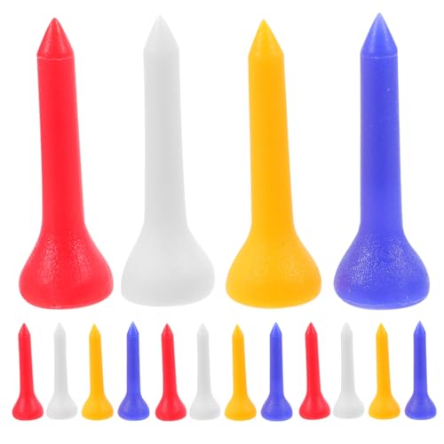 Plastic Golf Tees 3.5mm - 100 Pack in Mixed Colors for Golf Practice