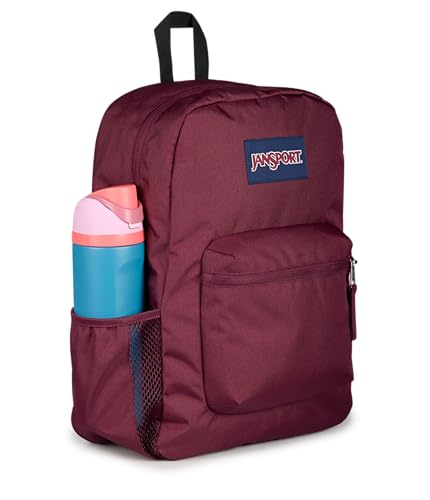 JanSport 26L Cross Town Backpack - 12 Inch Daypack Cherry Lacquer