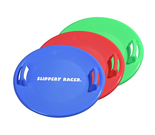 Heavy-Duty Cold-Resistant Snow Sled Disc - 3 Pack Red, Blue, Green