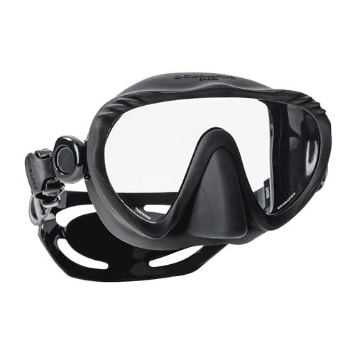 SCUBAPRO Ghost Dive Mask Frameless Low Volume Snorkeling Mask Black