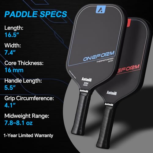 Antmill Pickleball Paddles Set of 2 - T700 Carbon Fiber, USAPA Approved