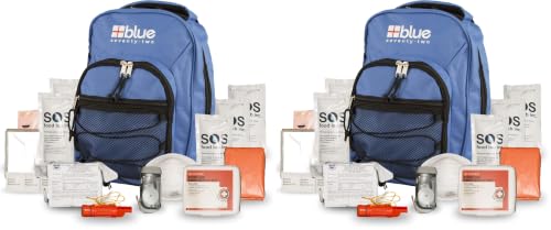 2 Pack Emergency Survival Kits Backpack 72 Hours for 1 Person - Disaster Preparedness