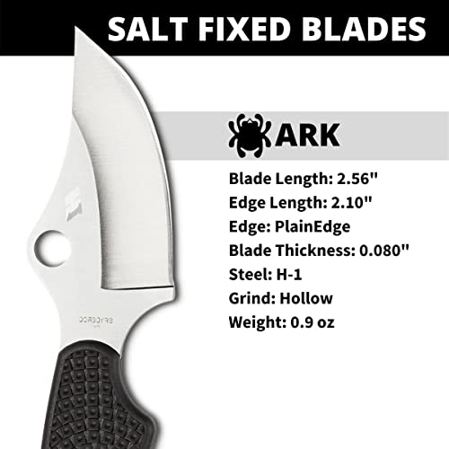 Spyderco Ark Fixed Blade Knife PlainEdge Combat-Designed Compact Utility