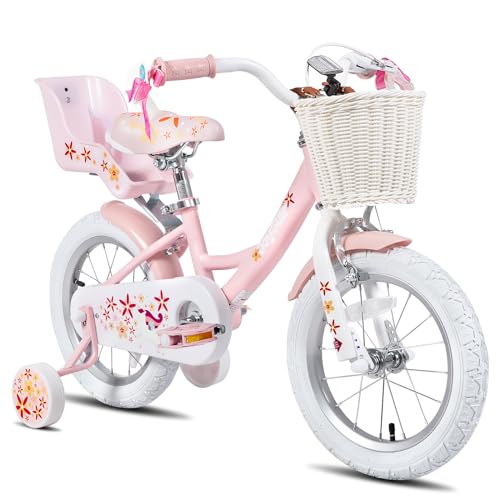 JOYSTAR Kids Bike for Girls 12 Inch Unicorn Bicycle with Training Wheels - Pink, Ages 2-4