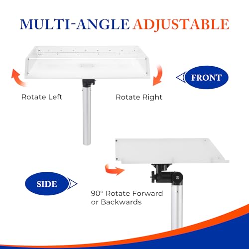 POWLAB Marine Fish Cleaning Table with Rod Holder, 20-Inch Bait & Fillet Station