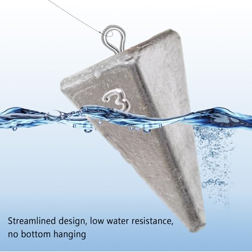 Fishing Sinkers Pyramid Assorted Weights 2oz 3oz 4oz - 6pcs 3oz Variation
