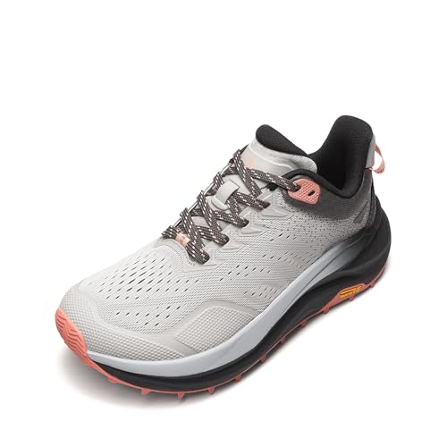 NORTIV 8 Women's Wide Toe Box Trail Running & Walking Shoes - Light Grey Pink, Size 8.5