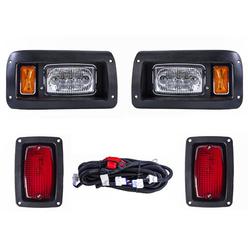 VPAHub 48V Club Car DS LED Light Kit with 2 Headlights & Taillights, Wiring Harness