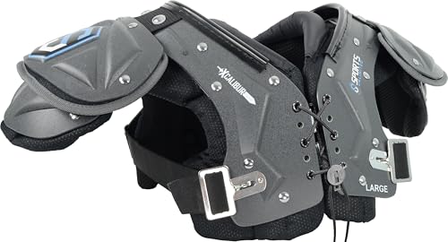 Sports Unlimited Youth Football Shoulder Pads Small Black - Arch Cut Design for All Positions