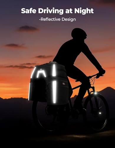 KEMIMOTO Bicycle Panniers Combo 4-in-1 with Cooler Bag Waterproof Rain Cover