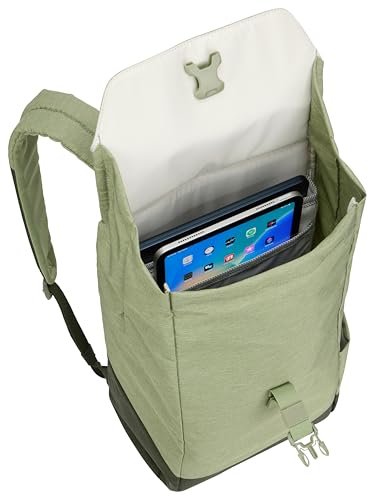 Thule Lithos 16L Green Backpack with Padded Laptop & Tablet Compartment - Quiet Green/Dark Green