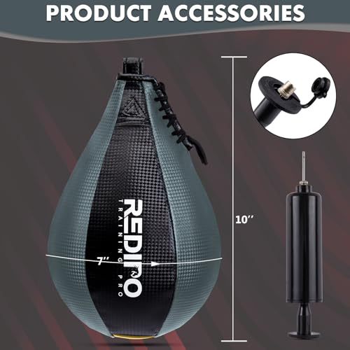 Grey Boxing Speed Bag - PU Leather Reflex Punching Ball for MMA & Training