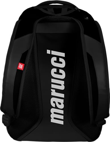 Marucci Dynamo Bat Pack Black/Black Baseball Bag with Bat & Gear Storage