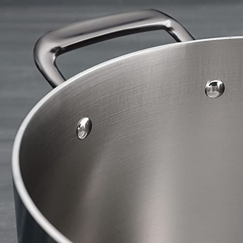Tramontina 5 Quart Tri-Ply Clad Stainless Steel Dutch Oven with Glass Lid